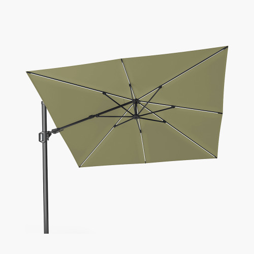 Pacific Lifestyle Glow Challenger T2 3m Square Premium Lush Green Free Arm Parasol