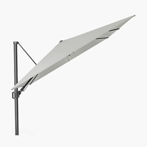 Pacific Lifestyle Glow Challenger T2 3m Square Premium Manhattan Grey Free Arm Parasol
