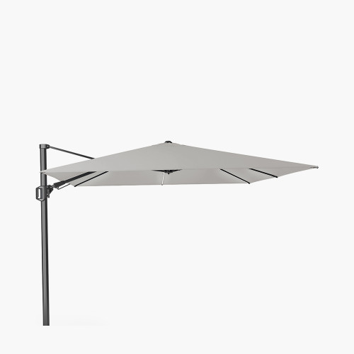 pacific lifestyle Glow Challenger T2 3m Square Premium Manhattan Grey Free Arm Parasol