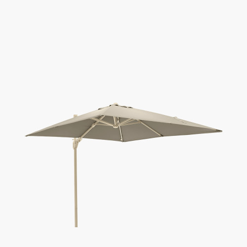Pacific Lifestyle Glow Challenger T2 3m Square Sandstone / Champagne Free Arm Parasol