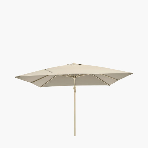 pacific lifestyle Glow Challenger T2 3m Square Sandstone / Champagne Free Arm Parasol
