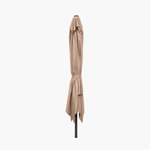 Pacific Lifestyle Glow Challenger T2 3m Square Taupe Free Arm Parasol