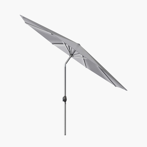 pacific lifestyle Glow Defender 3m Round Luna Grey Centre Pole Parasol