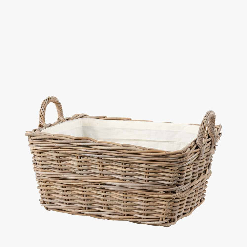 Pacific Lifestyle Grey Kubu Rectangular Handled Laundry Basket