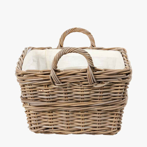Pacific Lifestyle Grey Kubu Rectangular Handled Laundry Basket