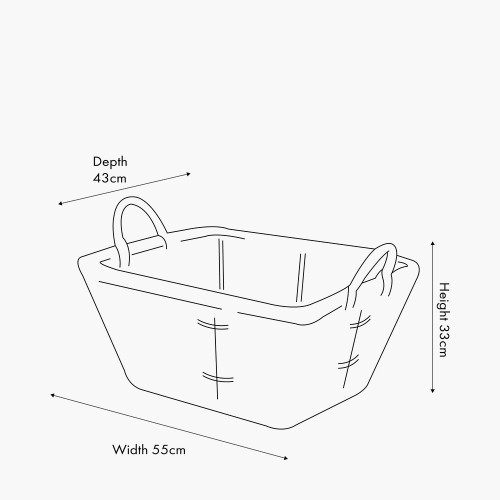 Pacific Lifestyle Grey Kubu Rectangular Storage Basket