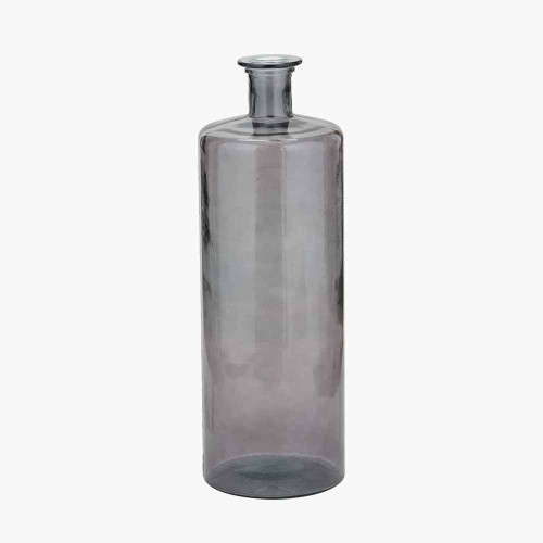 Pacific Lifestyle Grey Recycled Glass Bottle Vase Tall