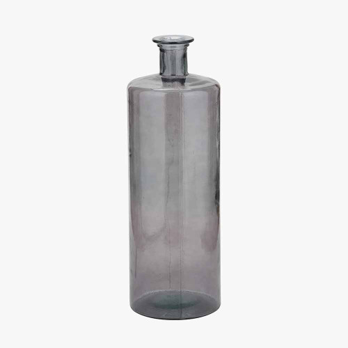 Pacific Lifestyle Grey Recycled Glass Bottle Vase Tall