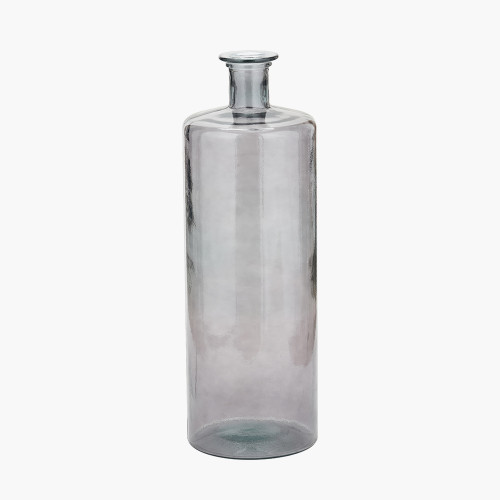 pacific lifestyle Grey Recycled Glass Bottle Vase Tall