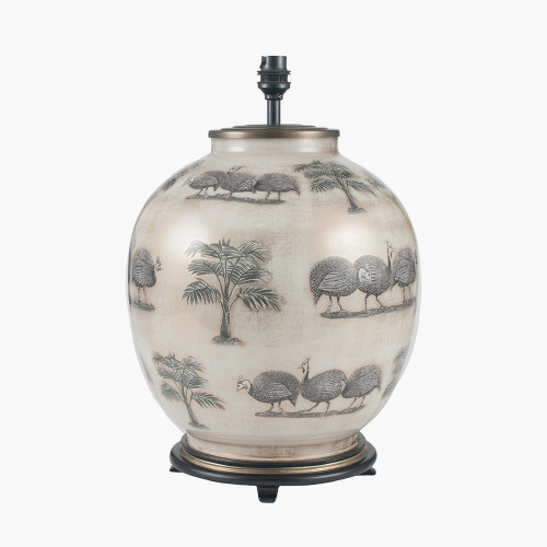 pacific lifestyle Guinea Fowl Large Glass Table Lamp Base