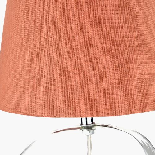 Pacific Lifestyle Hallie Clear Glass And Terracotta Shade Table Lamp
