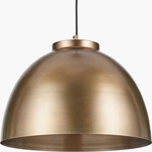 Pacific Lifestyle Harlem Antique Brass Domed Metal Pendant