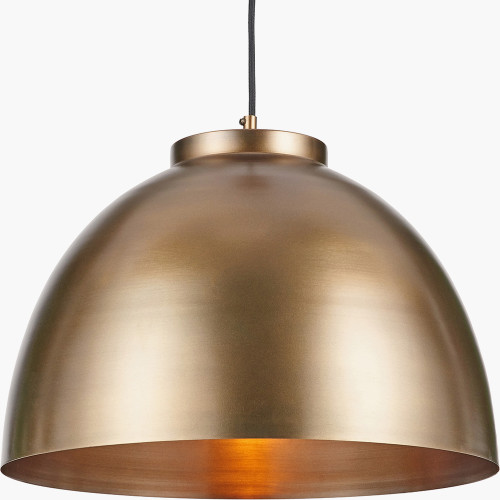 Pacific Lifestyle Harlem Antique Brass Domed Metal Pendant