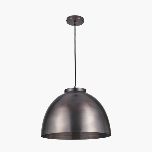 pacific lifestyle Harlem Antique Bronze Domed Metal Pendant
