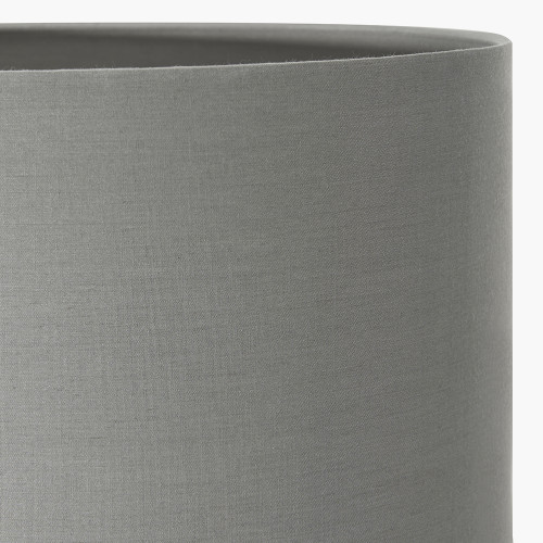 Pacific Lifestyle Harry 40cm Steel Grey Cotton Mix Cylinder Lampshade