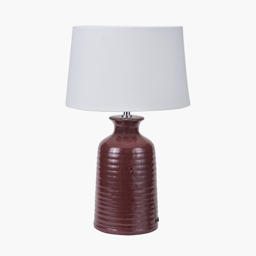 Pacific Lifestyle Helka Mulberry Reactive Glaze Table Lamp