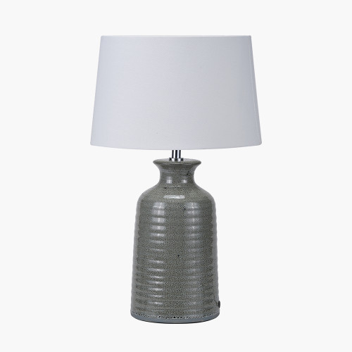 Pacific Lifestyle Helka Smokey Green Reactive Glaze Table Lamp
