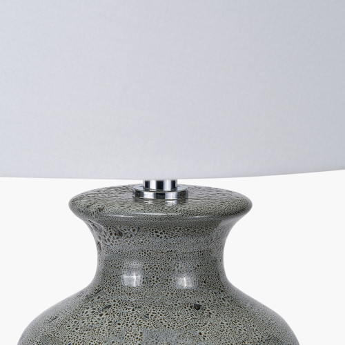 Pacific Lifestyle Helka Smokey Green Reactive Glaze Table Lamp