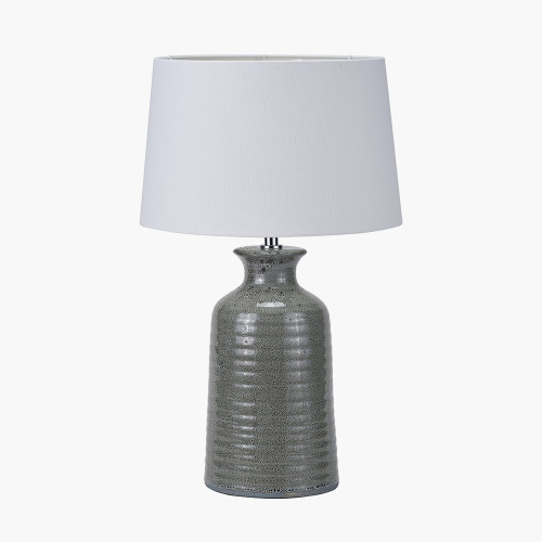 pacific lifestyle Helka Smokey Green Reactive Glaze Table Lamp