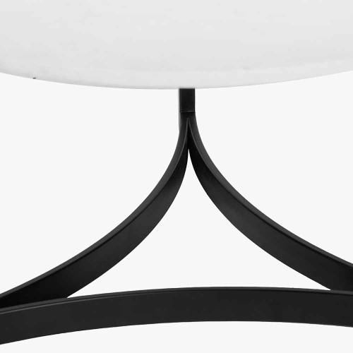 Pacific Lifestyle Hendrick White Marble And Black Metal Coffee Table