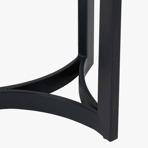 Pacific Lifestyle Hendrick White Marble And Black Metal Console Table
