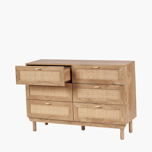 Pacific Lifestyle Henrik Natural Rattan 6 Drawer Unit