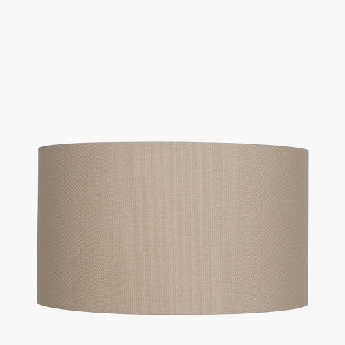 pacific lifestyle Henry 30cm Taupe Handloom Cylinder Lampshade
