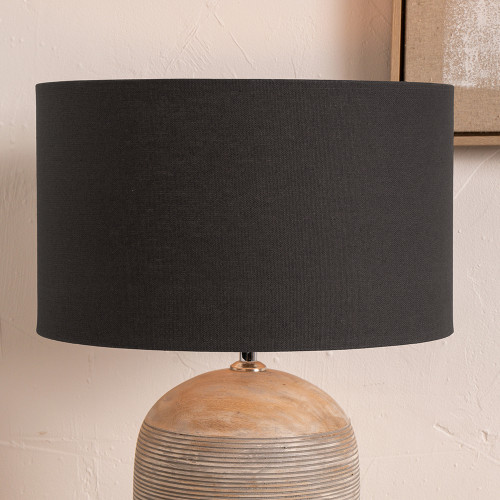 Pacific Lifestyle Henry 45cm Grey Handloom Cylinder Lampshade