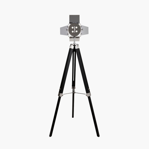 Pacific Lifestyle Hereford Silver And Black Tripod Floor Lamp
