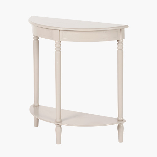 Pacific Lifestyle Heritage Putty Pine Wood Half Moon Console Table