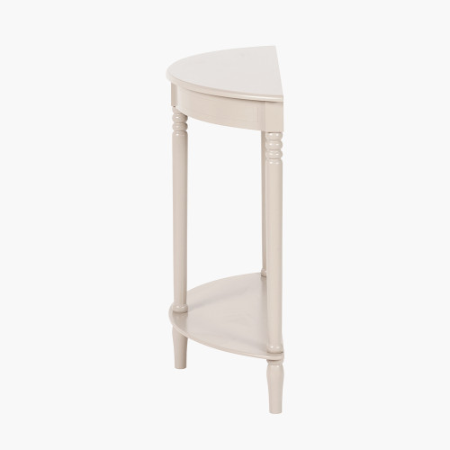 Pacific Lifestyle Heritage Putty Pine Wood Half Moon Console Table