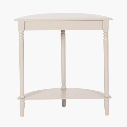 Pacific Lifestyle Heritage Putty Pine Wood Half Moon Console Table