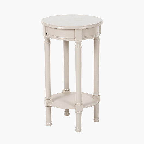 Pacific Lifestyle Heritage Putty Pine Wood Round Accent Table