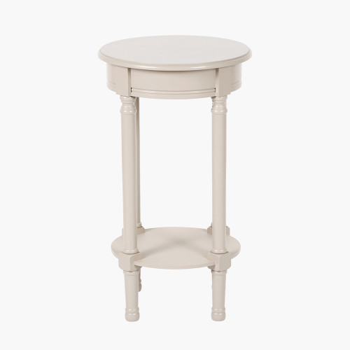 Pacific Lifestyle Heritage Putty Pine Wood Round Accent Table