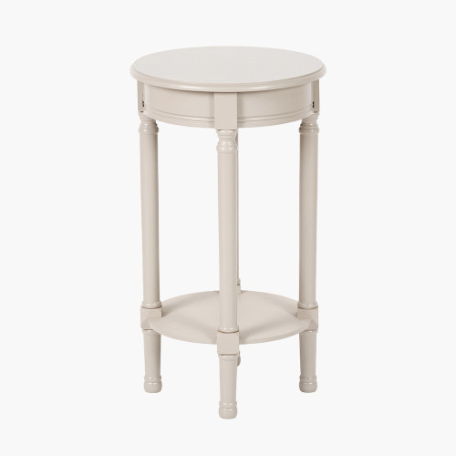 pacific lifestyle Heritage Putty Pine Wood Round Accent Table