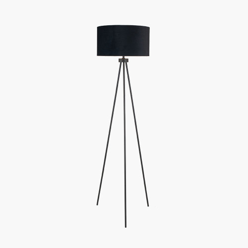 Pacific Lifestyle Houston Matt Black Metal Tripod Floor Lamp