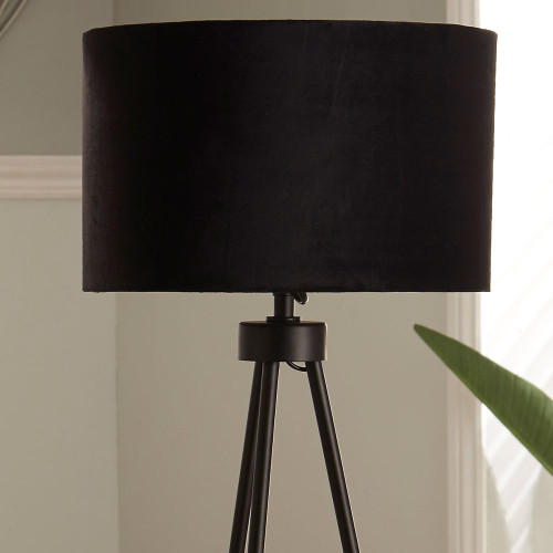 Pacific Lifestyle Houston Matt Black Metal Tripod Floor Lamp