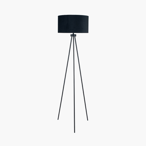 pacific lifestyle Houston Matt Black Metal Tripod Floor Lamp