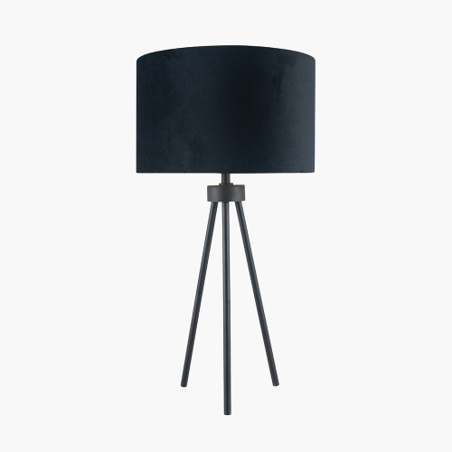 Pacific Lifestyle Houston Matt Black Metal Tripod Table Lamp