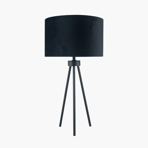 pacific lifestyle Houston Matt Black Metal Tripod Table Lamp
