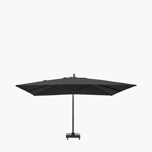 Pacific Lifestyle Icon Premium T1 4mx3m Rectangular Premium Faded Black Parasol