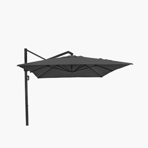 pacific lifestyle Icon Premium T1 4mx3m Rectangular Premium Faded Black Parasol