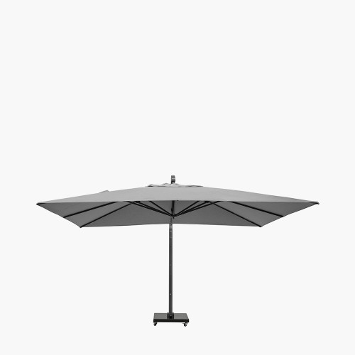 Pacific Lifestyle Icon Premium T1 4mx3m Rectangular Premium Manhattan Grey Parasol