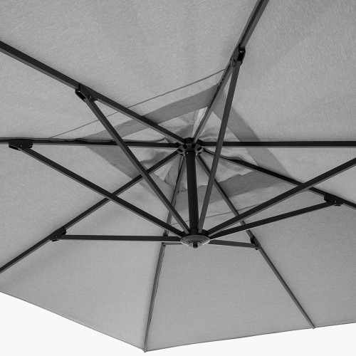 Pacific Lifestyle Icon Premium T1 4mx3m Rectangular Premium Manhattan Grey Parasol