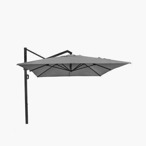 pacific lifestyle Icon Premium T1 4mx3m Rectangular Premium Manhattan Grey Parasol