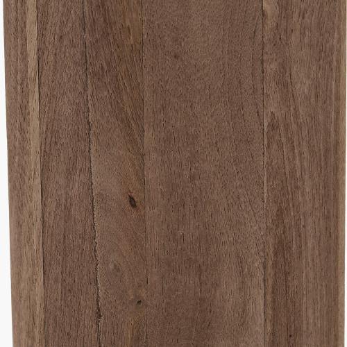 Pacific Lifestyle Inaya Natural Tapered Large Wood Table Lamp Base With Edward 40cm Natural Linen Cylinder Lampshade