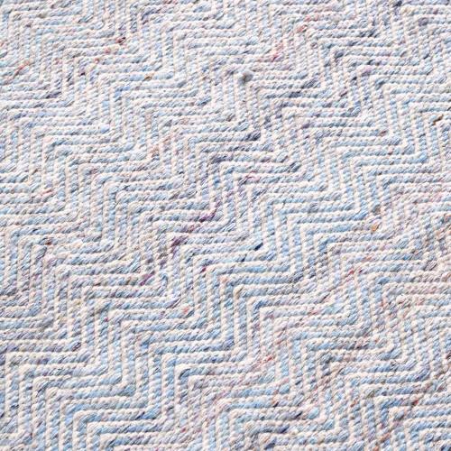 Pacific Lifestyle Indoor Outdoor Aqua Blue And White Inca Design Rug