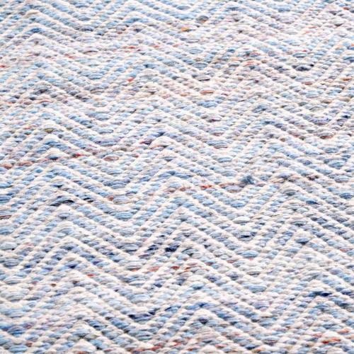 Pacific Lifestyle Indoor Outdoor Aqua Blue And White Inca Design Rug