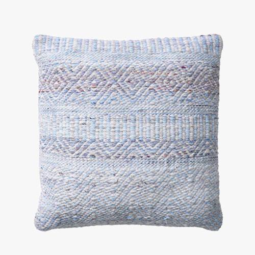 pacific lifestyle Indoor Outdoor Aqua Blue and White Inca Design Scatter Cushion