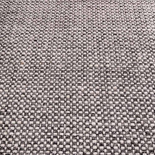 Pacific Lifestyle Indoor Outdoor Graphite And White Basket Weave Design Rug